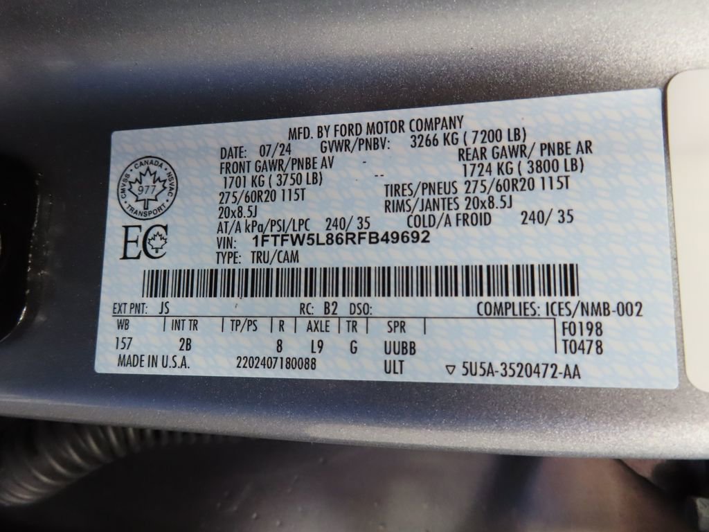 Used 2024 Ford F150 Lariat w/ Equipment Group 502A High AWD/4WD image 61