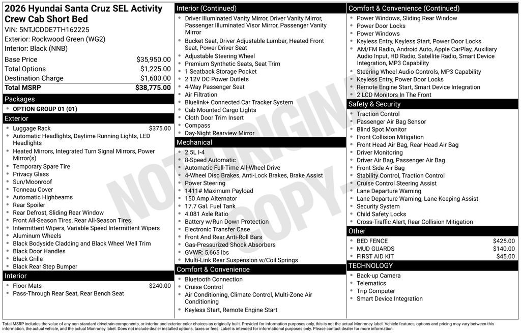 Certified 2026 Hyundai Santa Cruz SEL AWD/4WD image 6