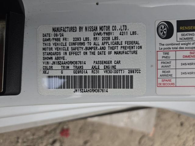 Used 2024 Nissan Z Sport w/ Floor Mat Package RWD image 33