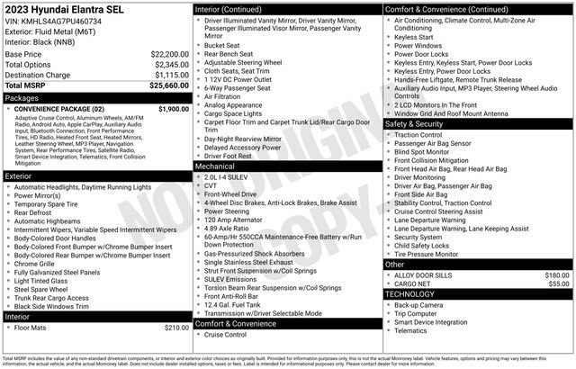 Used 2023 Hyundai Elantra SEL w/ Convenience Package image 9