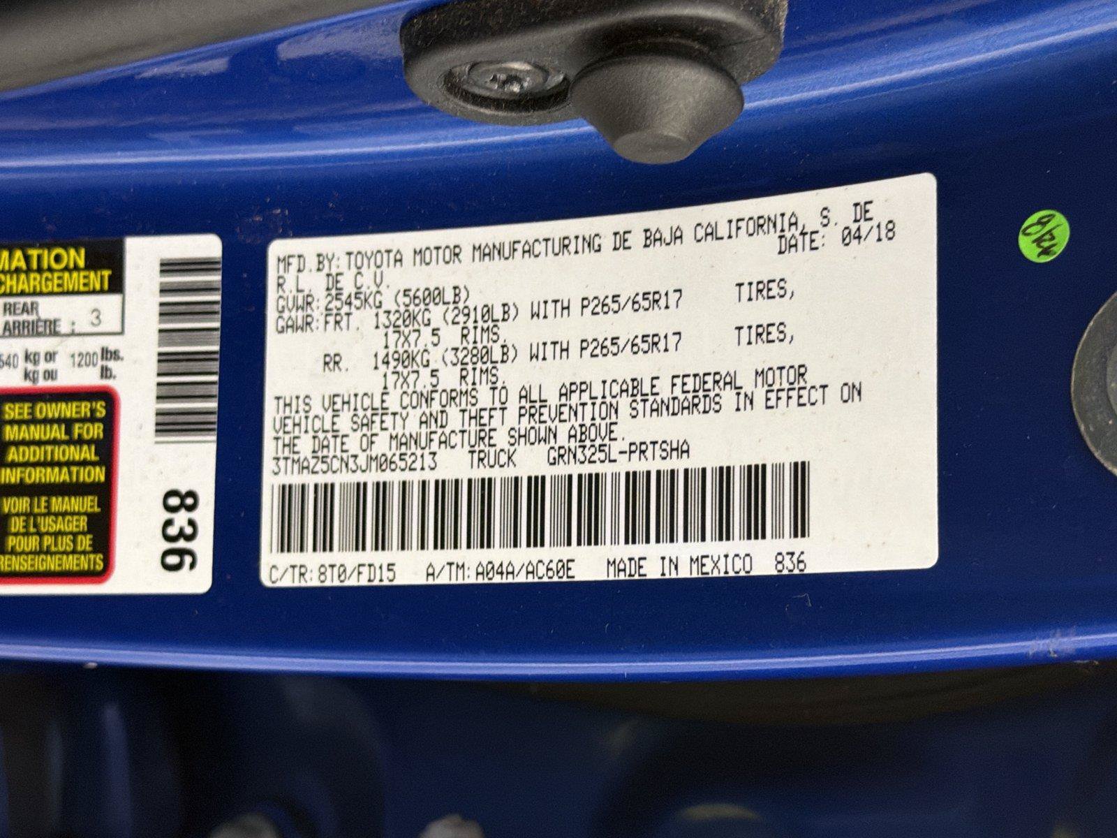 Used 2018 Toyota Tacoma TRD Sport RWD image 31