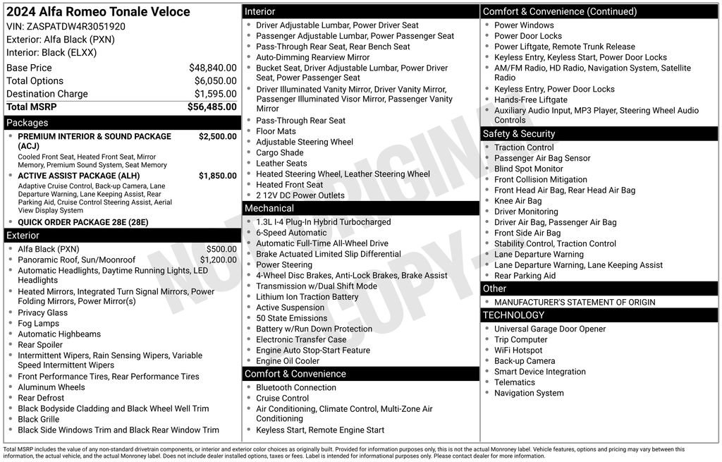 Used 2024 Alfa Romeo Tonale Veloce image 17
