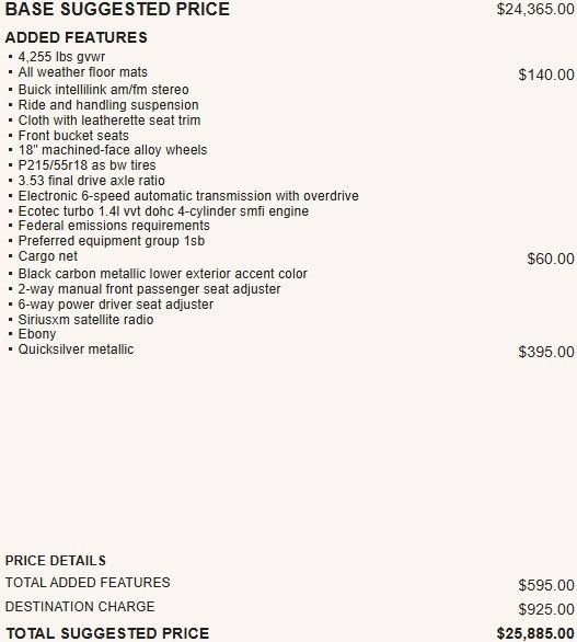 Certified 2017 Buick Encore Preferred FWD image 2