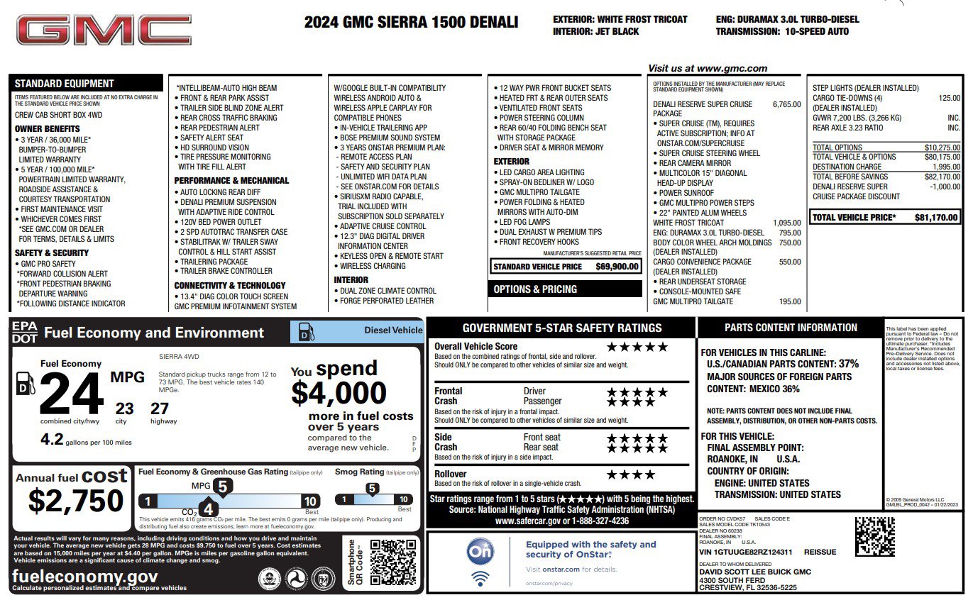 Used 2024 GMC Sierra 1500 Denali AWD/4WD image 30