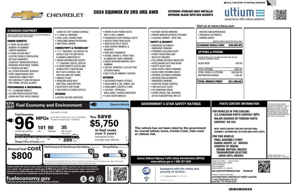 Used 2024 Chevrolet Equinox EV RS image 3