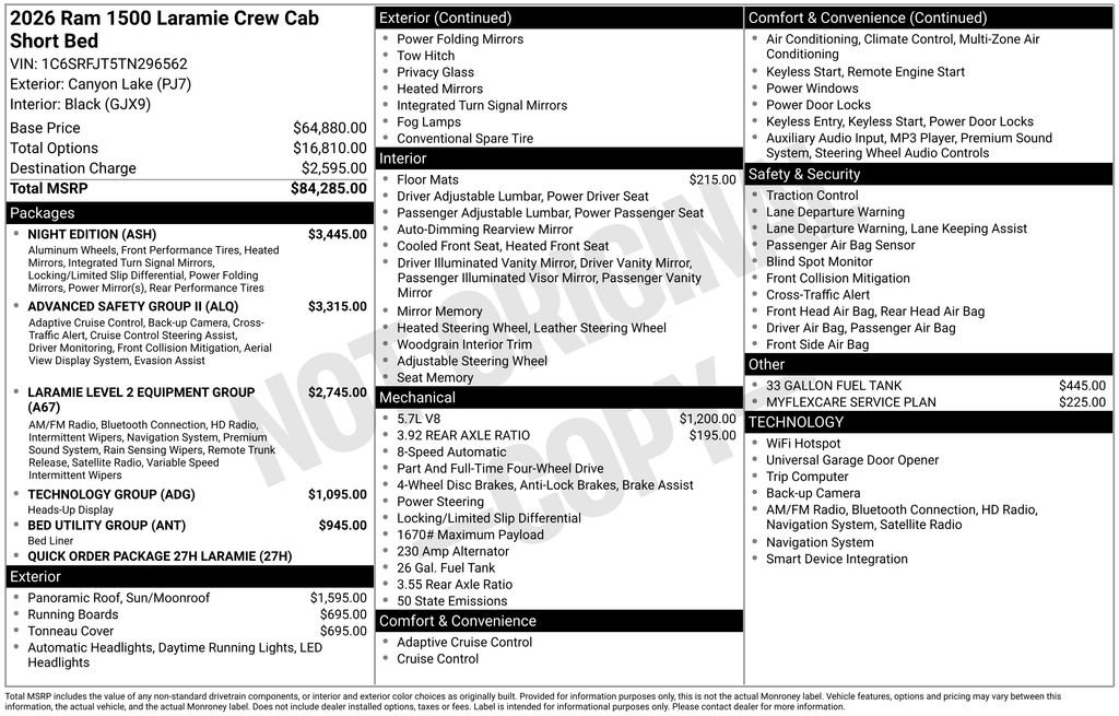 New 2026 RAM 1500 Laramie w/ Night Edition AWD/4WD image 7