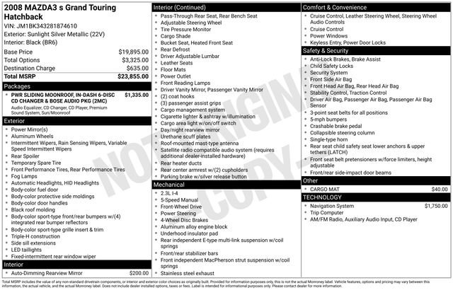 Used 2008 MAZDA MAZDA3 s Grand Touring image 32