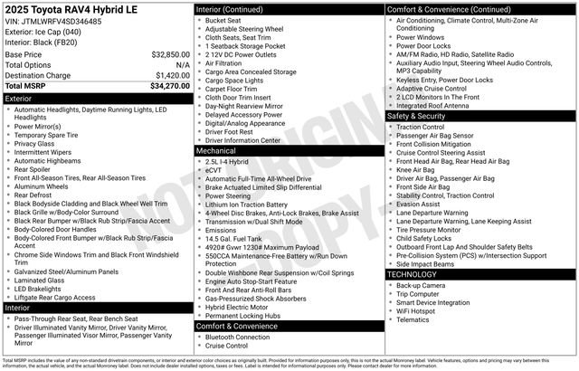 Used 2025 Toyota RAV4 LE AWD/4WD image 28