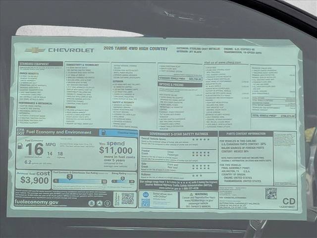 New 2026 Chevrolet Tahoe High Country AWD/4WD image 18