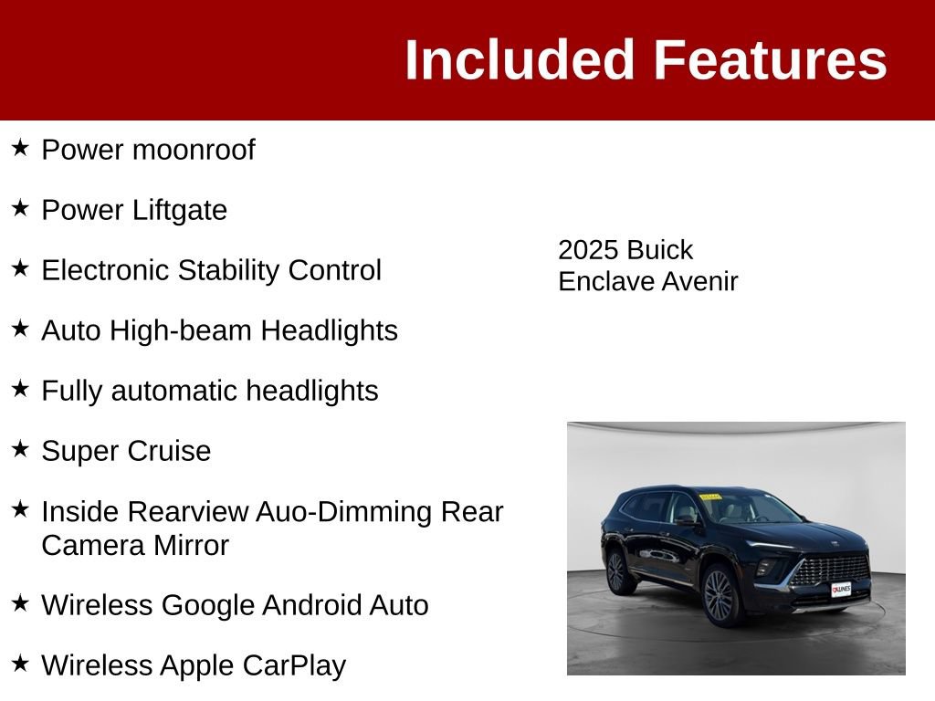 Used 2025 Buick Enclave Avenir w/ Super Cruise Package AWD/4WD image 4