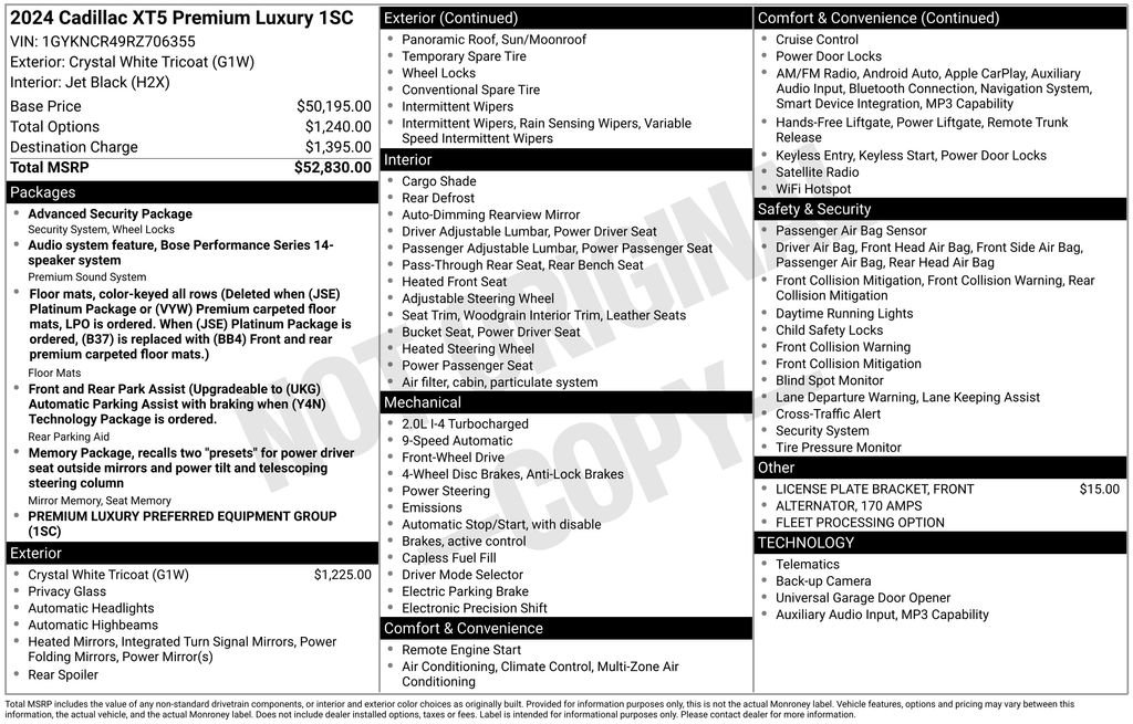 Used 2024 Cadillac XT5 Premium Luxury image 58