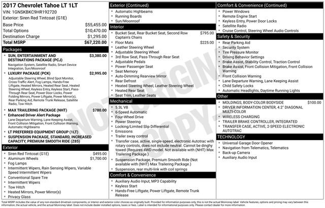 Used 2017 Chevrolet Tahoe LT AWD/4WD image 7