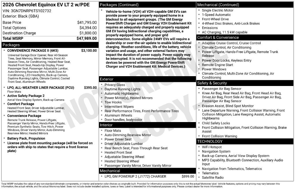 New 2026 Chevrolet Equinox EV LT w/ Convenience Package II FWD image 9