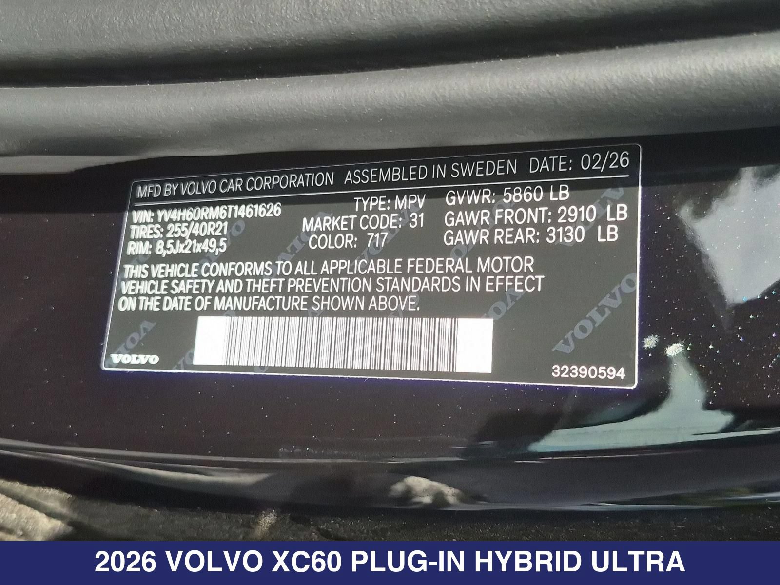 New 2026 Volvo XC60 T8 Ultra w/ Protection Package Premier AWD/4WD image 25
