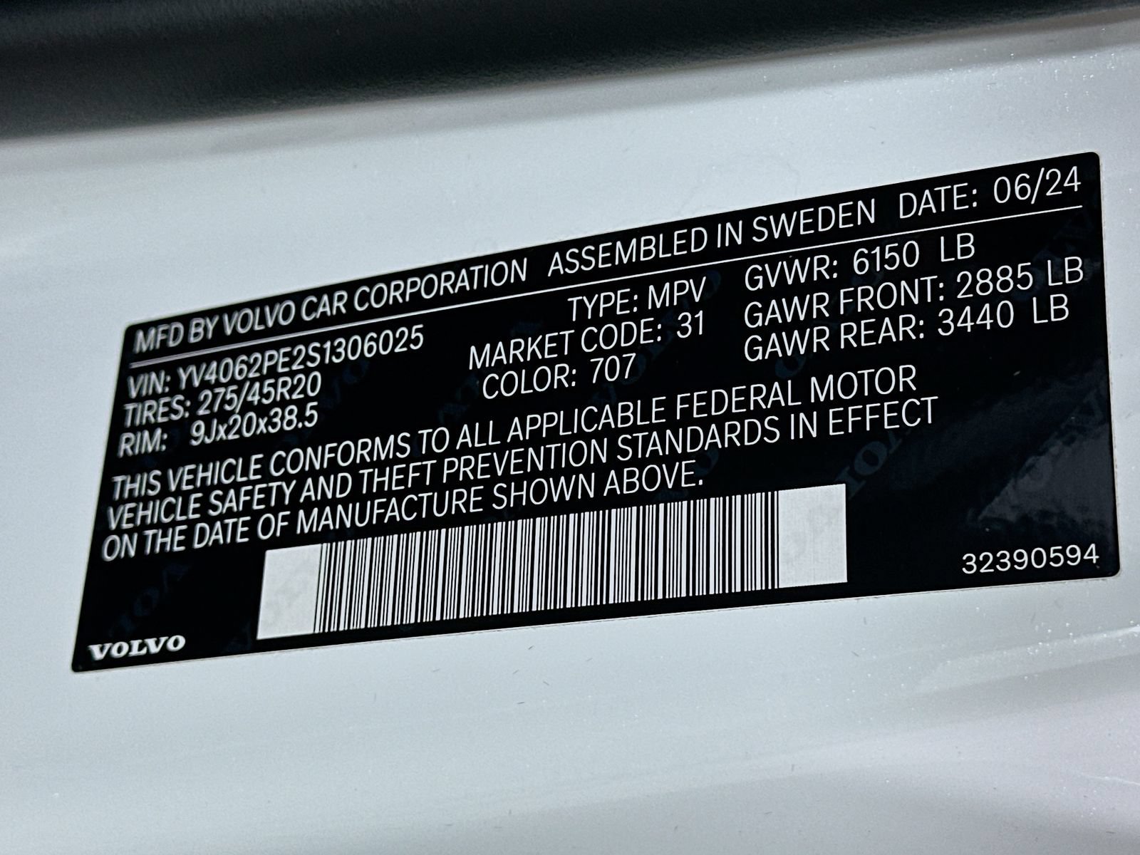 Used 2025 Volvo XC90 B6 Plus w/ Protection Package Premier AWD/4WD image 45