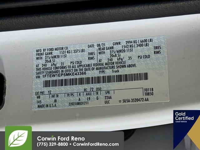 Certified 2021 Ford F150 XL w/ STX Appearance Package image 34