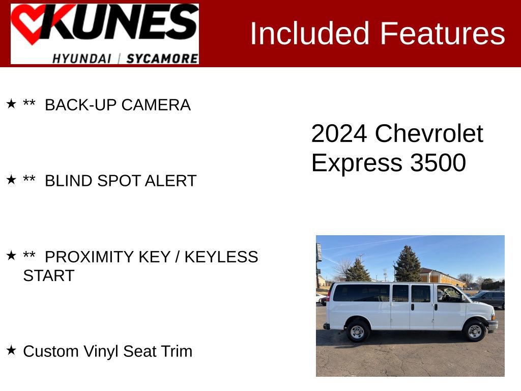 Used 2024 Chevrolet Express 3500 LS w/ Chrome Appearance Package RWD image 2
