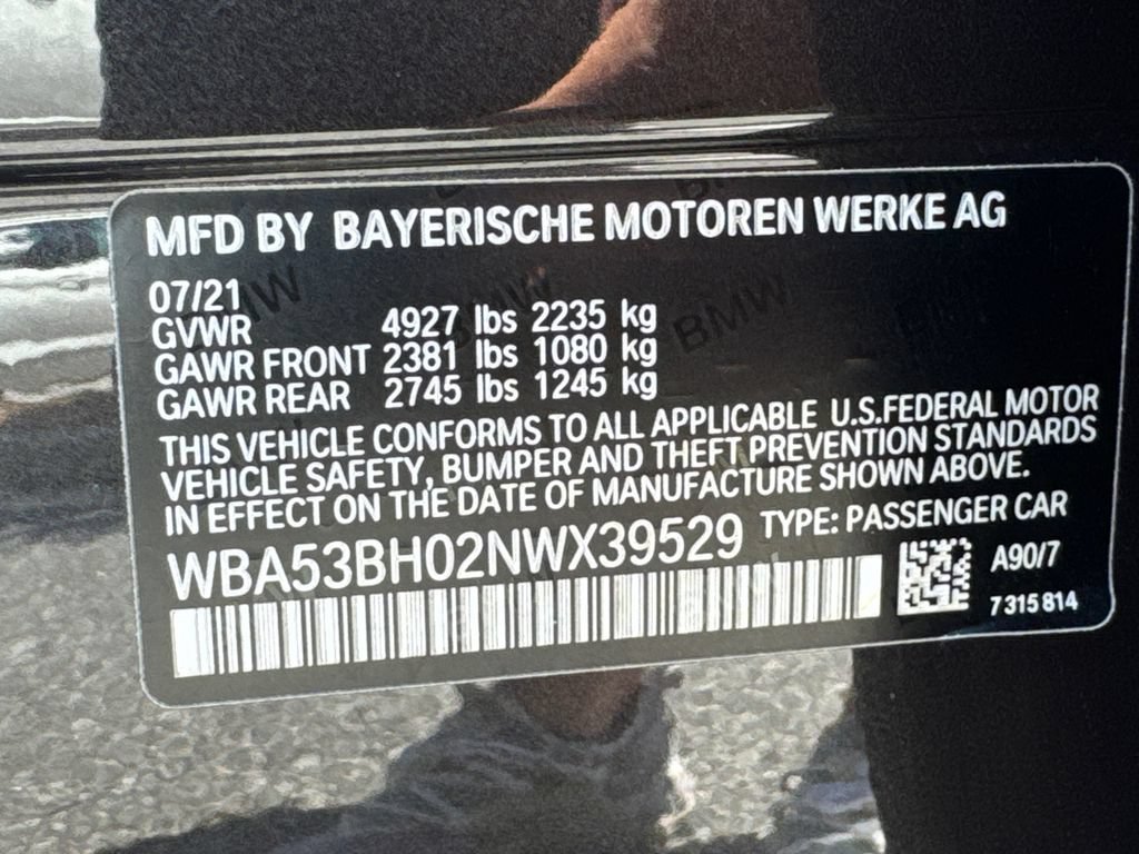 Used 2022 BMW 530i w/ Convenience Package RWD image 34