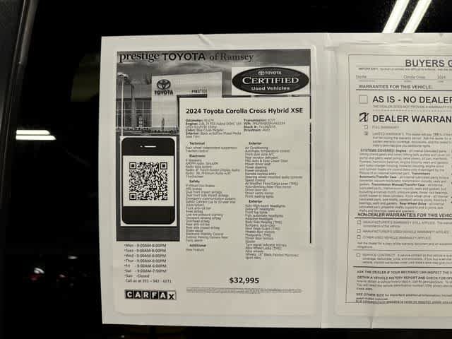 Used 2024 Toyota Corolla Cross AWD Hybrid w/ Convenience Package image 13