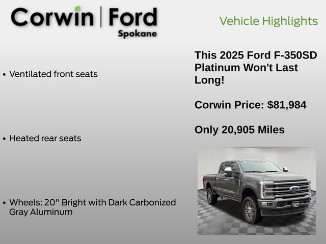 Certified 2025 Ford F350 Platinum w/ Platinum Plus Package image 31