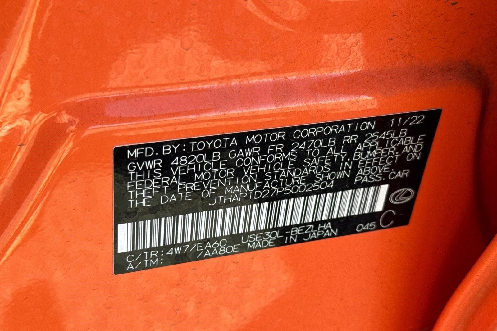 Certified 2023 Lexus IS 500 w/ Special Appearance Package RWD image 23
