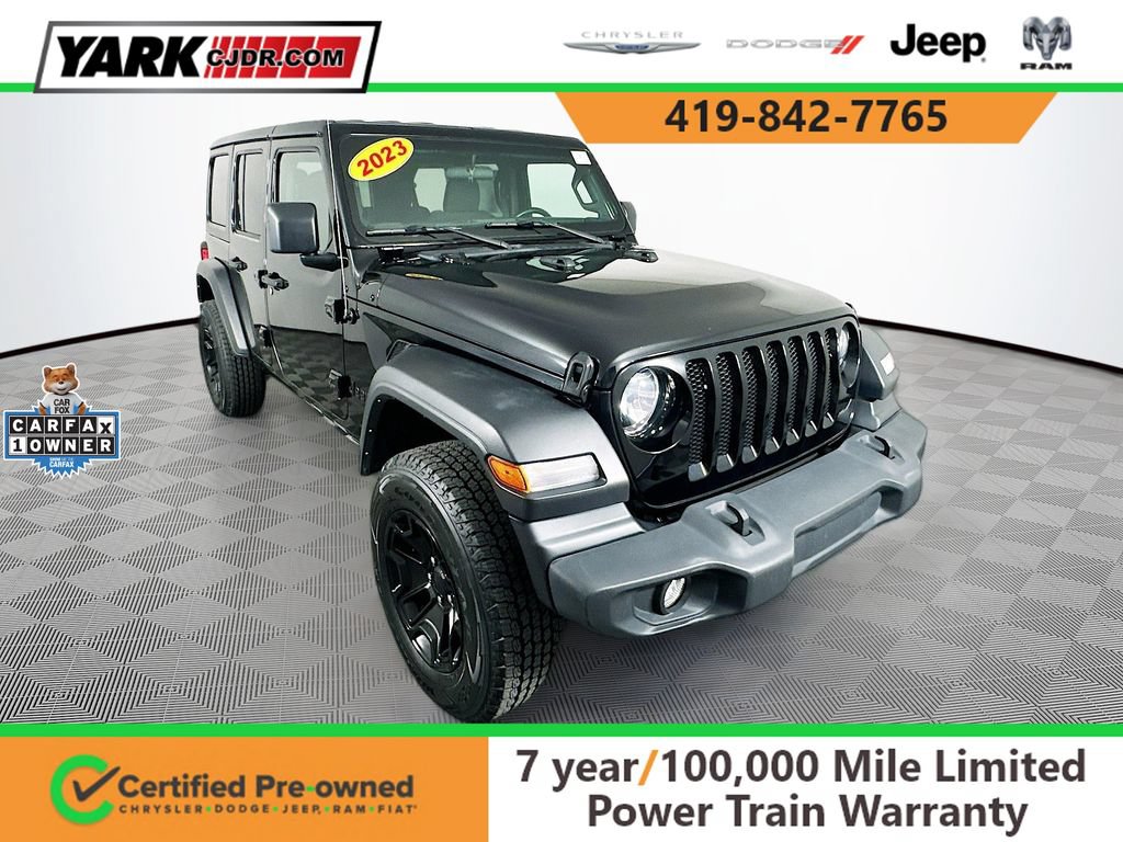 Certified 2023 Jeep Wrangler Unlimited Sport