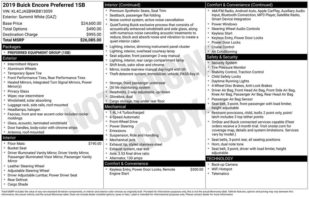 Used 2019 Buick Encore Preferred image 23