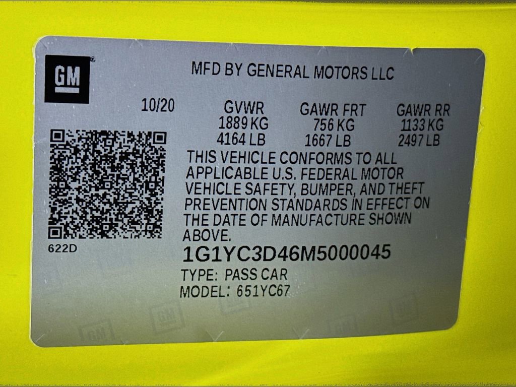 Used 2021 Chevrolet Corvette Stingray Premium Conv w/ Z51 Performance Package image 28