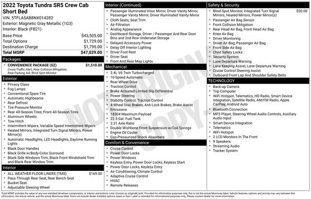 Used 2022 Toyota Tundra SR5 w/ Convenience Package RWD image 4