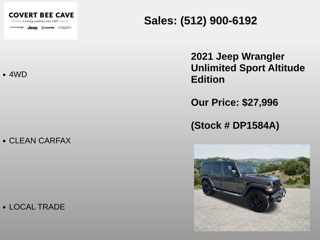 Used 2021 Jeep Wrangler Unlimited Sport AWD/4WD image 6