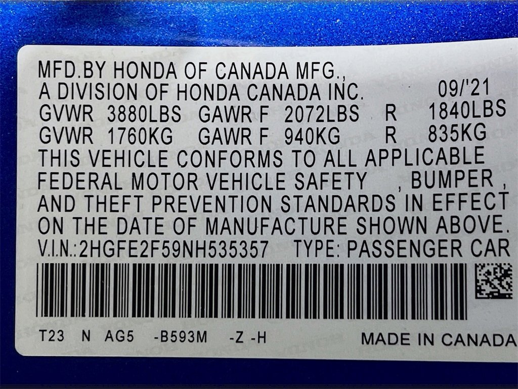 Used 2022 Honda Civic Sport image 29