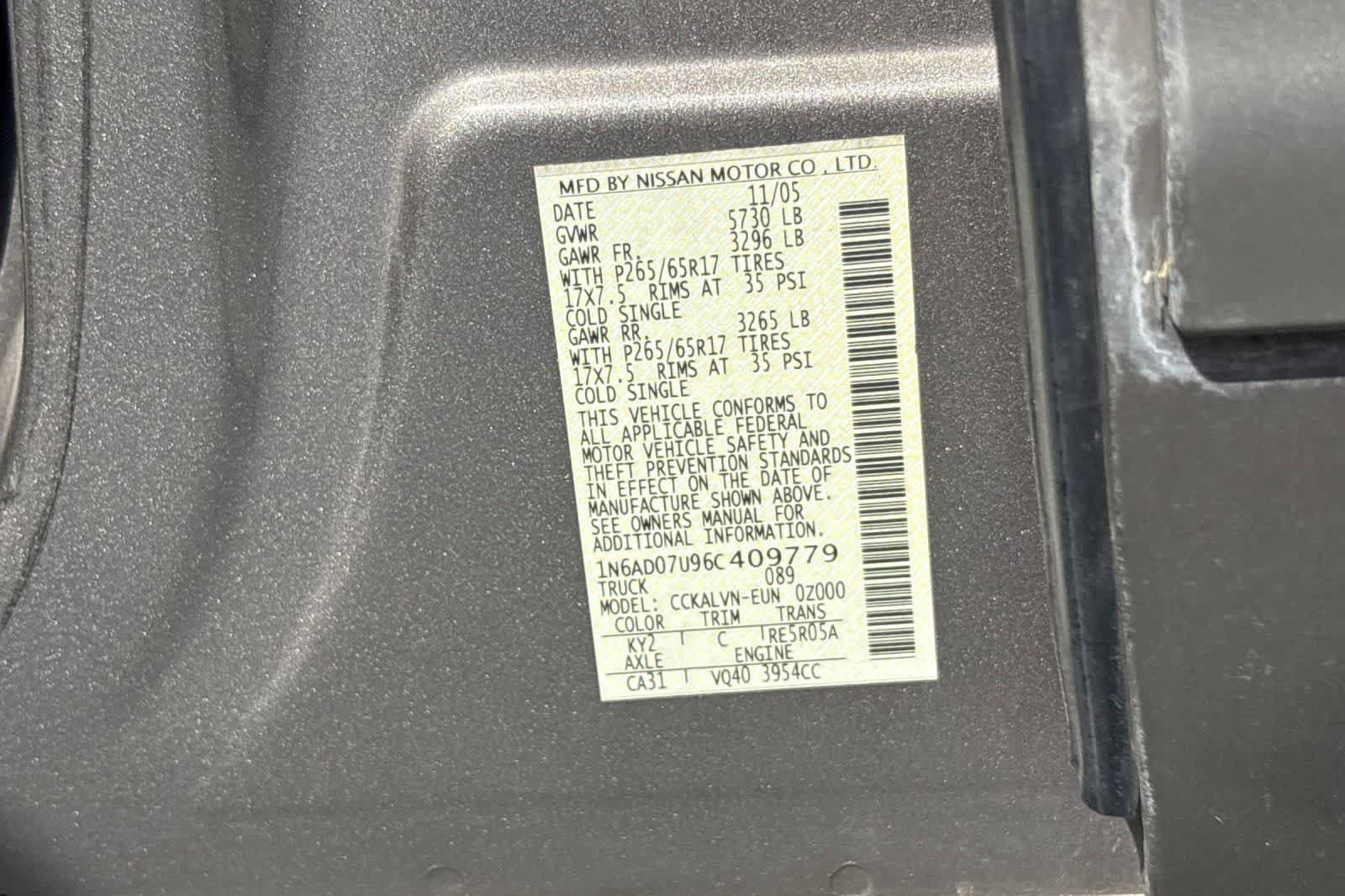 Used 2006 Nissan Frontier LE w/ (X01) Leather Pkg RWD image 24