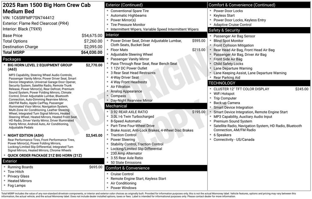 Used 2025 RAM 1500 Big Horn AWD/4WD image 5
