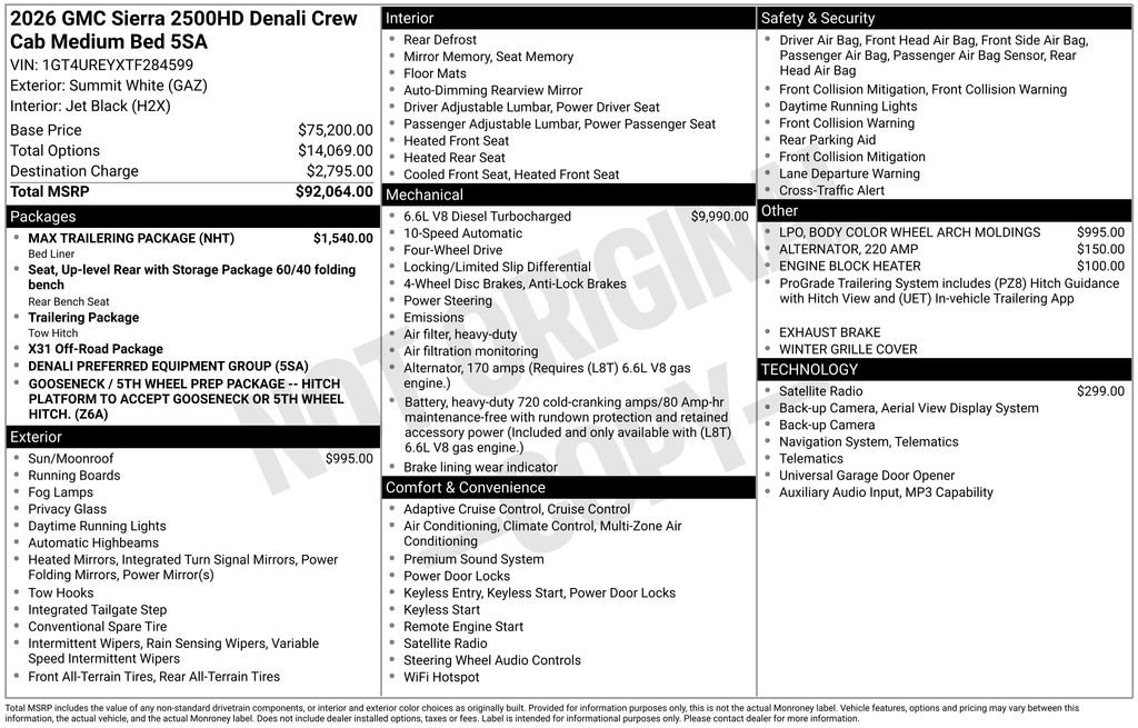 New 2026 GMC Sierra 2500 Denali w/ Max Trailering Package AWD/4WD image 4