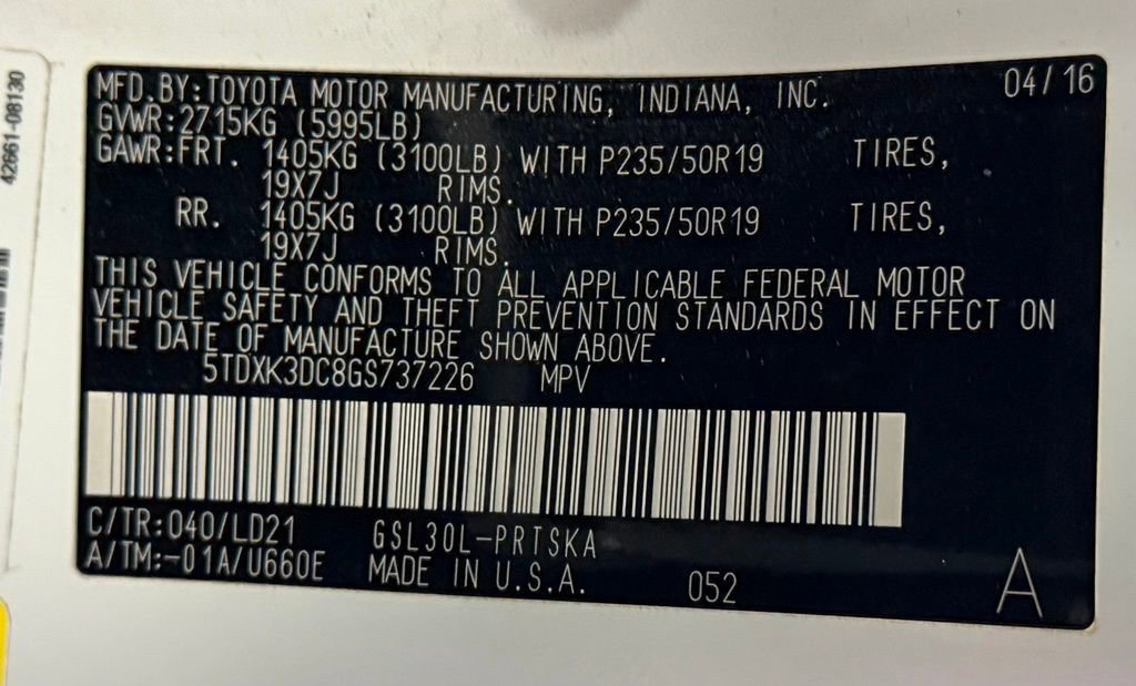 Used 2016 Toyota Sienna SE w/ SE Preferred Package FWD image 28
