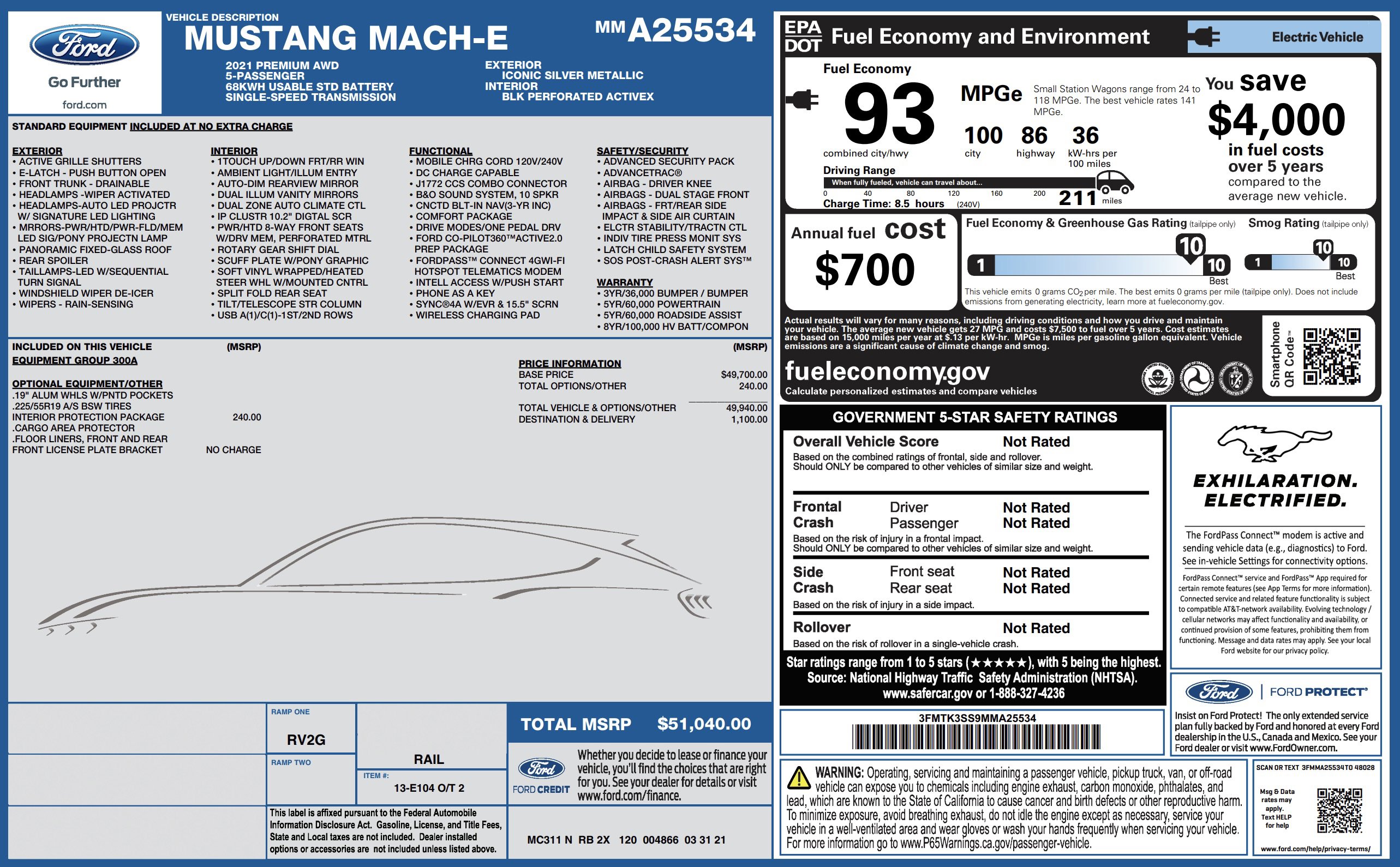 Used 2021 Ford Mustang Mach-E Premium image 2