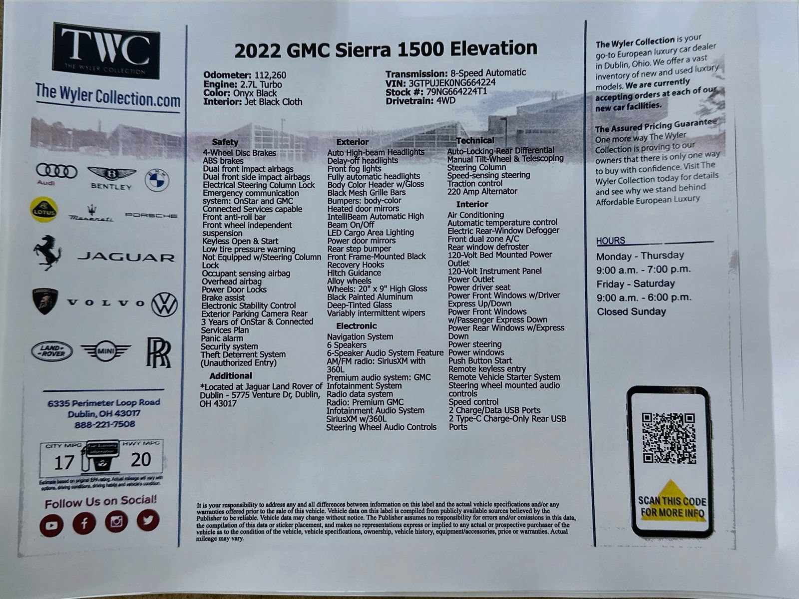 Used 2022 GMC Sierra 1500 Elevation AWD/4WD image 40