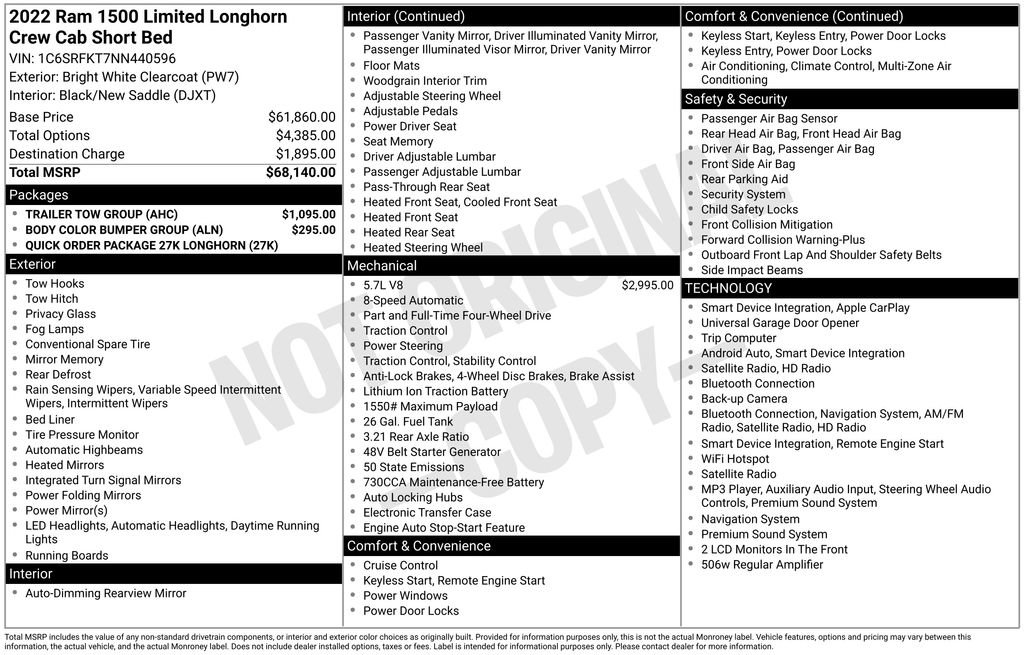 Used 2022 RAM 1500 Limited w/ Trailer Tow Group AWD/4WD image 48