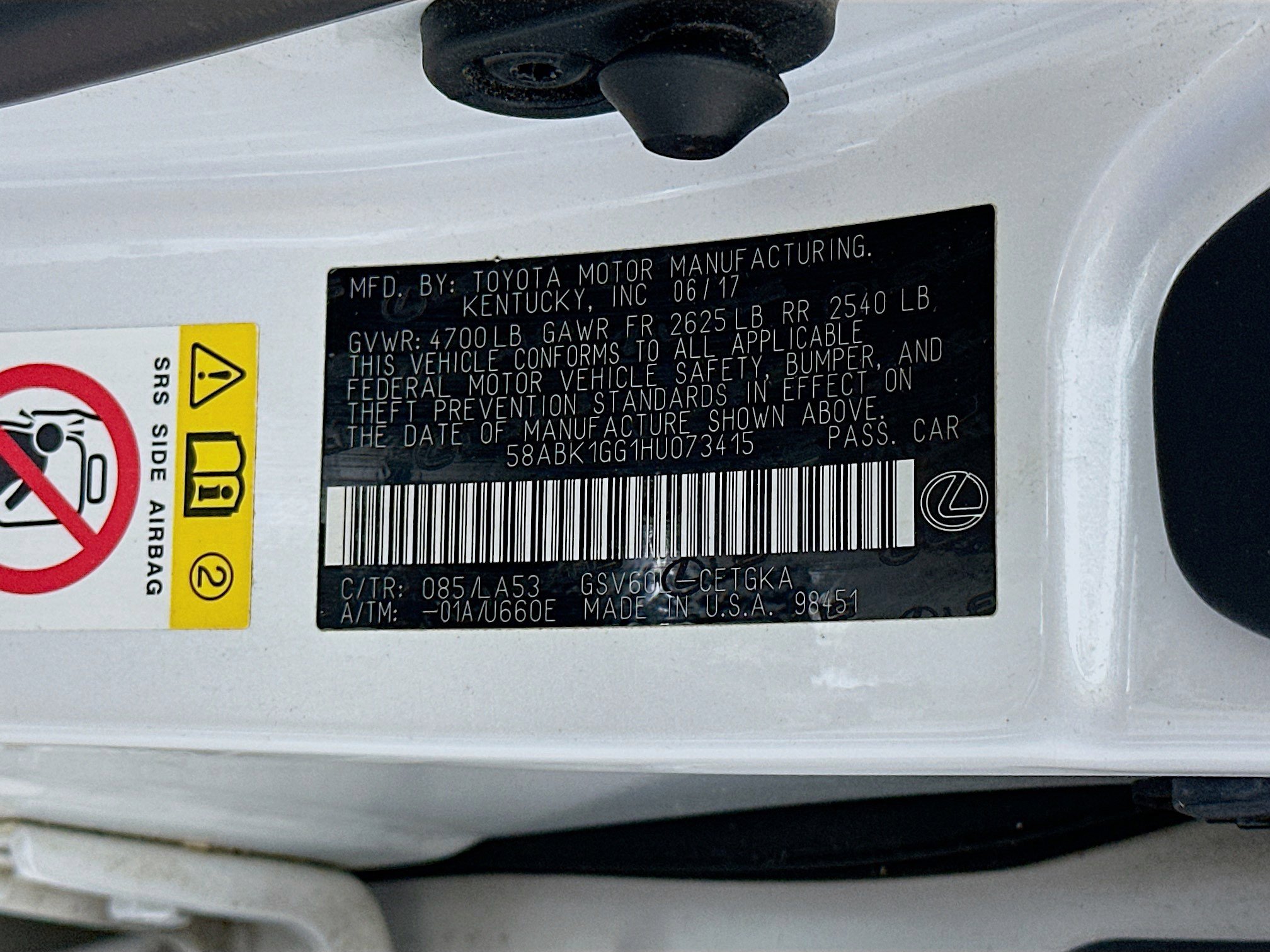 Used 2017 Lexus ES 350 w/ Premium Package FWD image 12