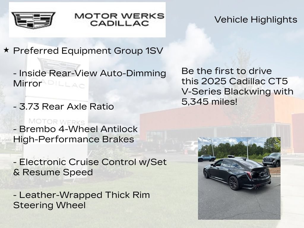 Used 2025 Cadillac CT5 V Blackwing w/ Carbon Fiber 2 Package RWD image 7