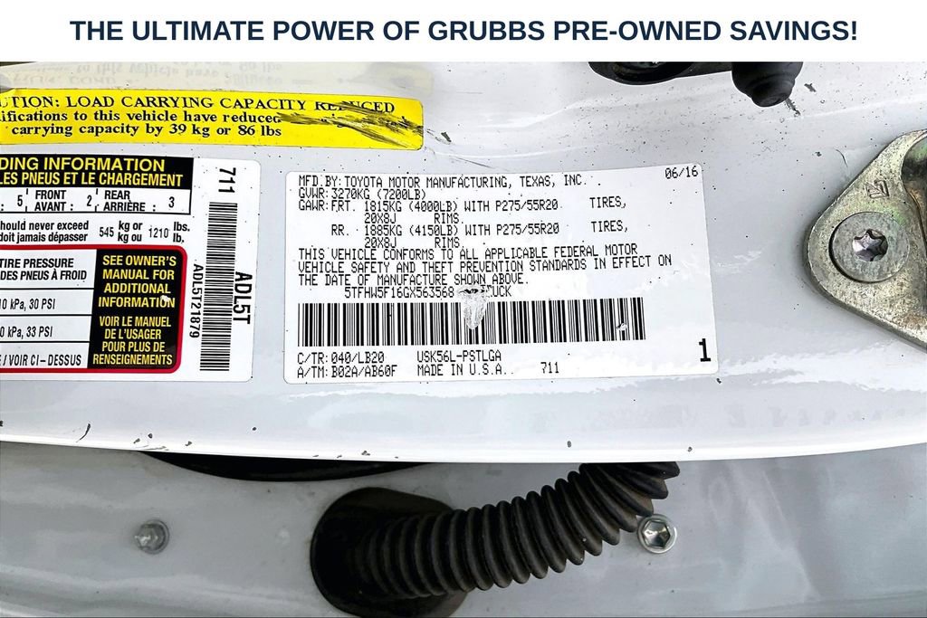 Used 2016 Toyota Tundra Limited AWD/4WD image 42