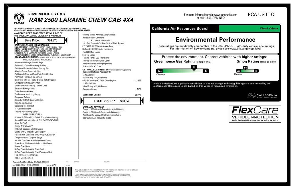 Used 2026 RAM 2500 Laramie AWD/4WD image 2