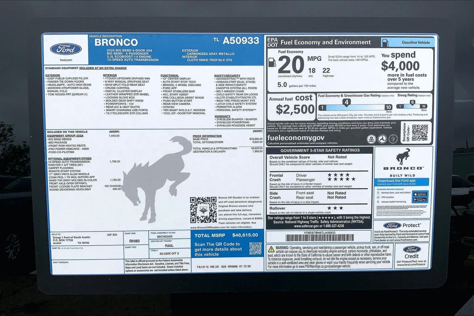 New 2026 Ford Bronco Big Bend AWD/4WD image 21