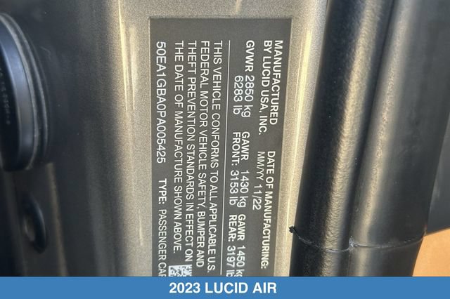 Used 2023 Lucid Air Grand Touring AWD/4WD image 32