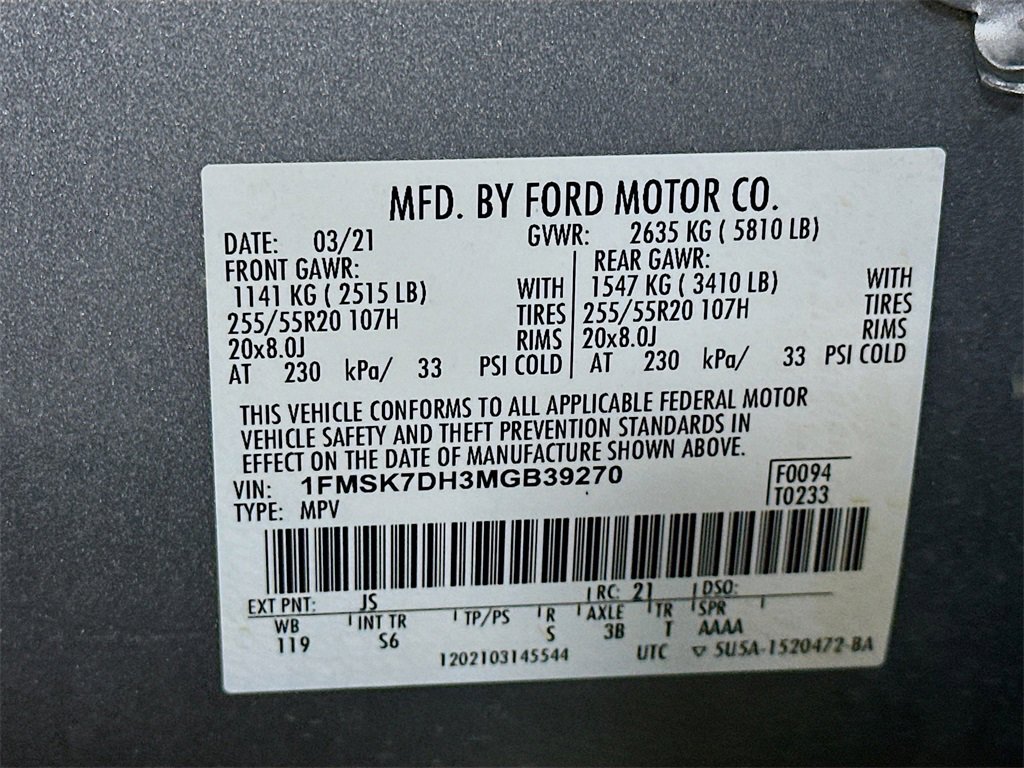 Used 2021 Ford Explorer XLT w/ Equipment Group 202A image 37