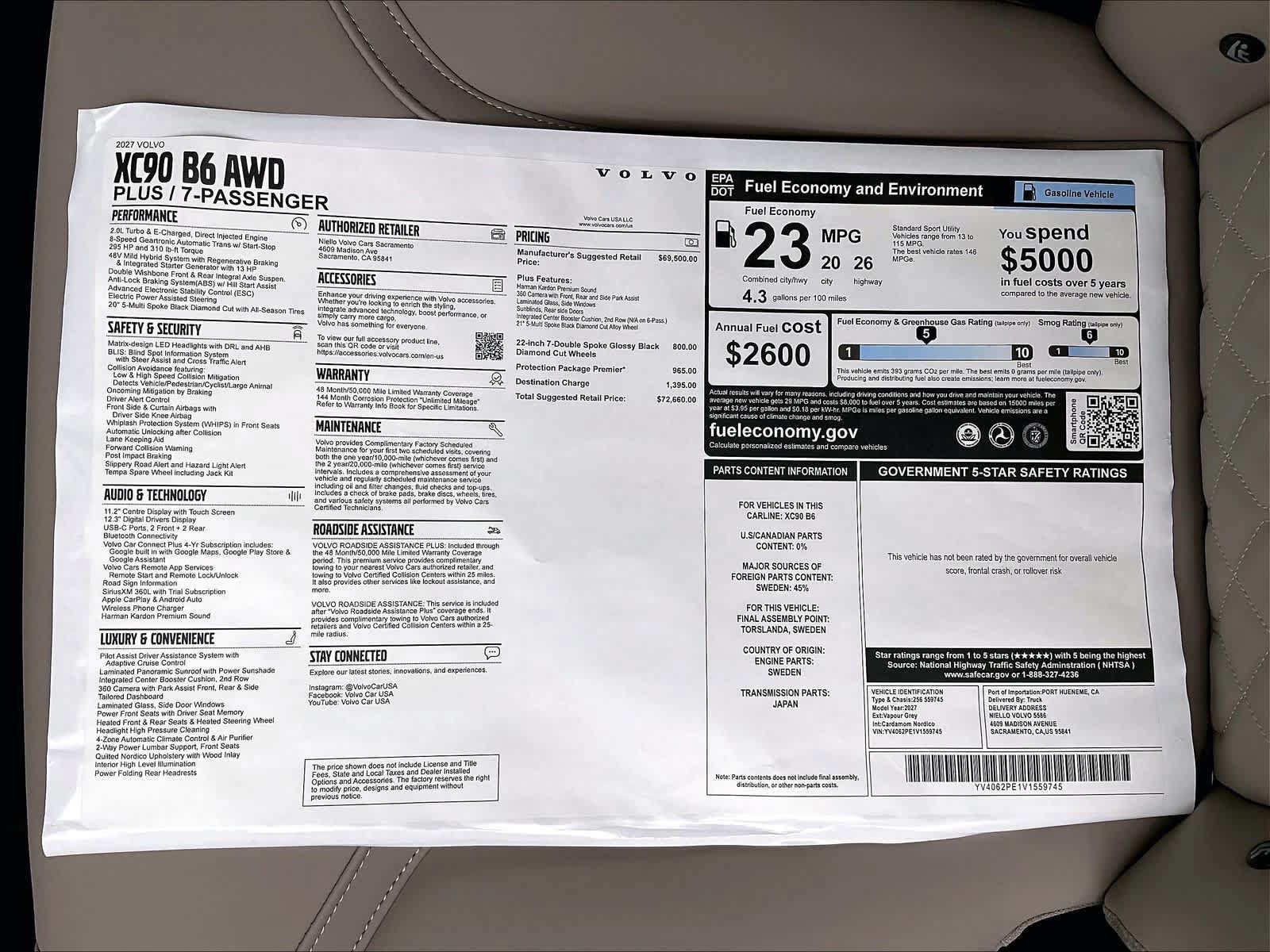 New 2027 Volvo XC90 B6 Plus AWD/4WD image 35