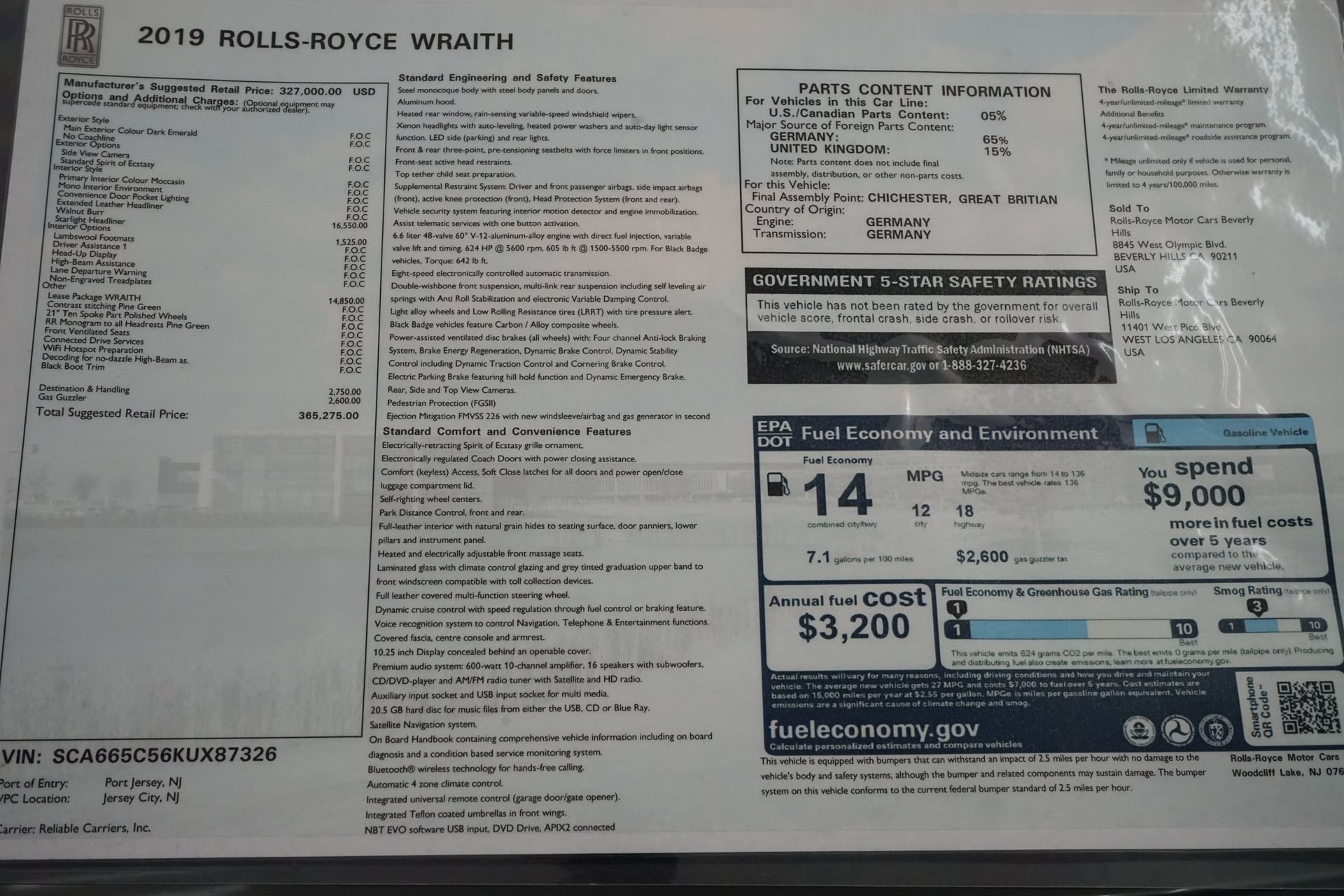 Used 2019 Rolls-Royce Wraith RWD image 35