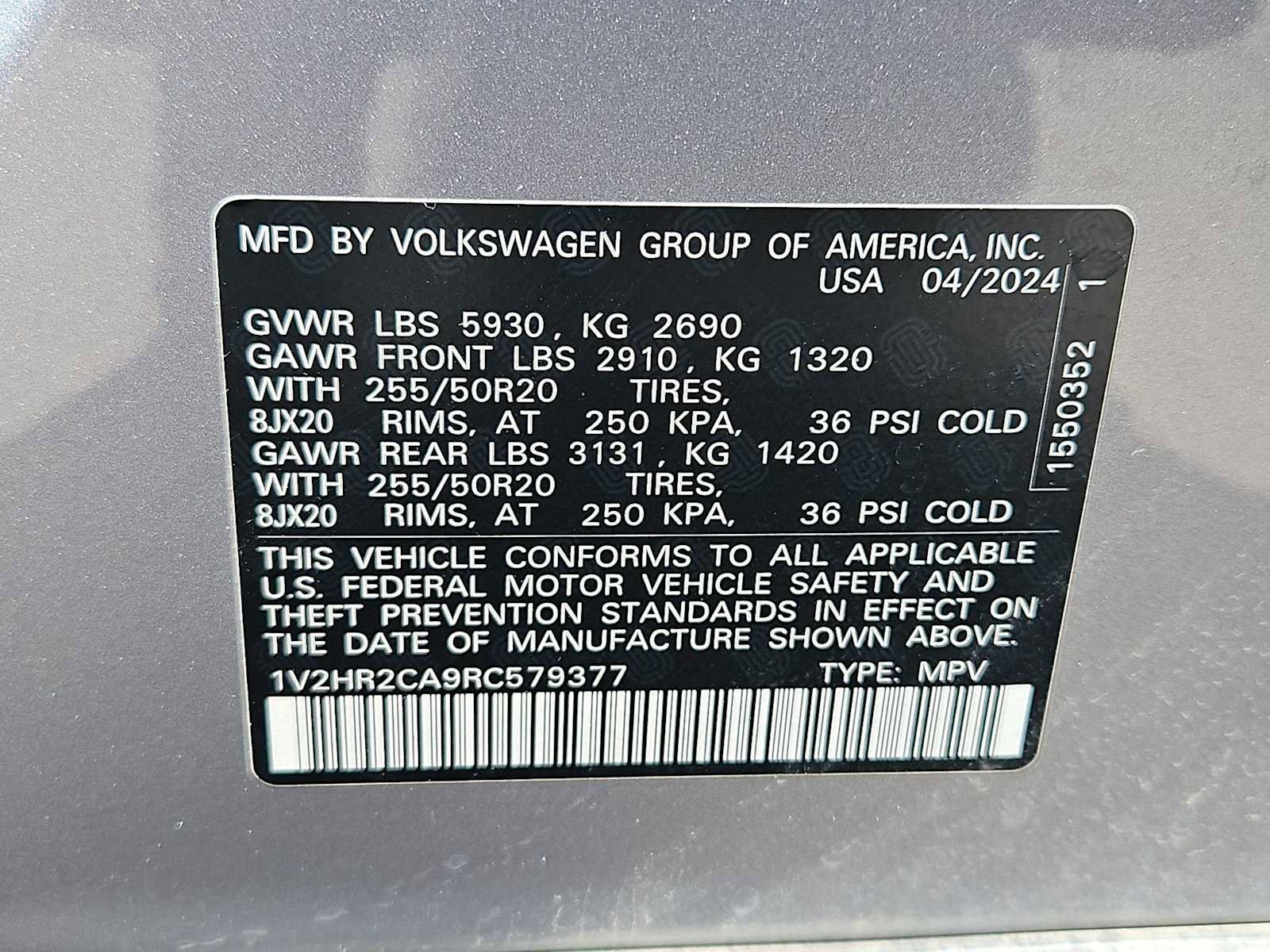 Used 2024 Volkswagen Atlas SE AWD/4WD image 36