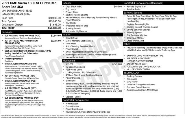 Used 2021 GMC Sierra 1500 SLT w/ SLT Premium Plus Package AWD/4WD image 16