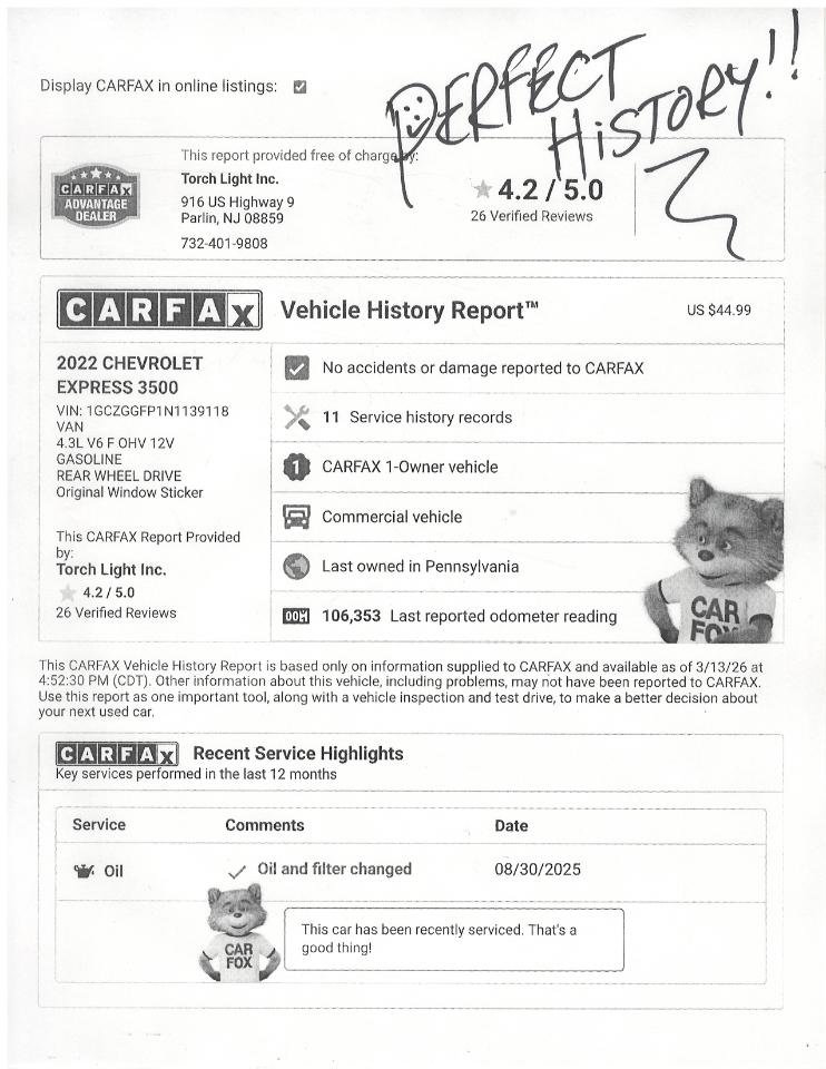 Used 2022 Chevrolet Express 3500 w/ Driver Convenience Package image 23